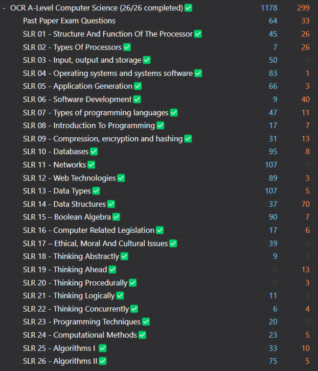 OCR A Level Computer Science - GCSE Anki