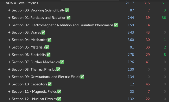 AQA A Level Physics - GCSE Anki